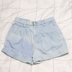 Gap light wash high waist jean shorts